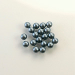 Czech Glass Pearl No-Hole Ball - 3.5MM DARK GREY 70445