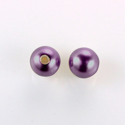 Czech Glass Pearl 1-Hole Ball - 14MM AMETHYST 70979