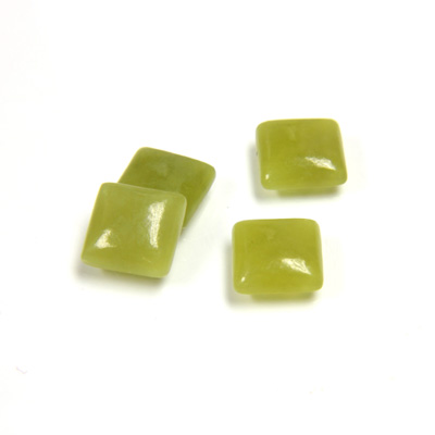 Gemstone Cabochon - Square 08x8MM JADE OLIVE