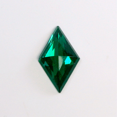 Glass Flat Back Foiled Rauten Rose - Diamond 26x16MM EMERALD