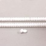 Czech Pressed Glass Bead - Smooth Rondelle 4MM CHALKWHITE