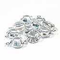 Preciosa Crystal Channel Connector - Prong-Set Setting with 2 Loops 34SS CRYSTAL-SILVER