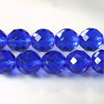 Czech Glass Fire Polish Bead - Round 12MM SAPPHIRE