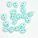 Preciosa Czech Glass 2-Hole Seed Bead - Twin 2.5x5MM TERRA PEARL LT AQUA 16258