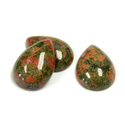 Gemstone Cabochon - Pear 18x13MM EPIDOTE