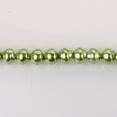 Czech Glass Pearl Bead - Snail Shell 06MM DARK OLIVE 70458