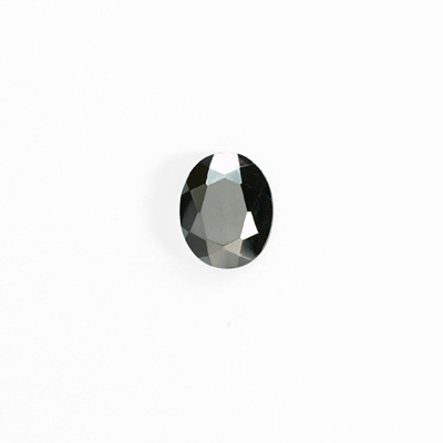 Glass Point Back Tin Table Cut (TTC) Opaque Coated - Oval 08x6MM HEMATITE