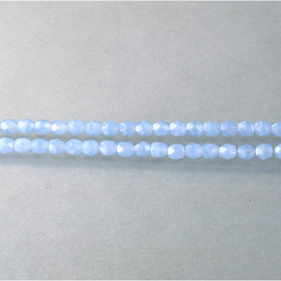 Czech Glass Fire Polish Bead - Round 03MM OPAL BLUE