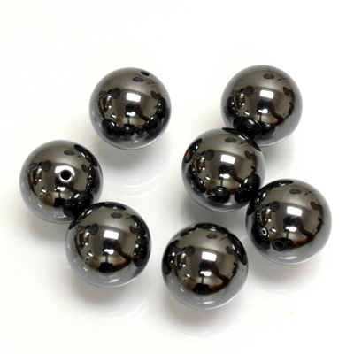 Gemstone 1-Hole Ball 10MM HEMATINE