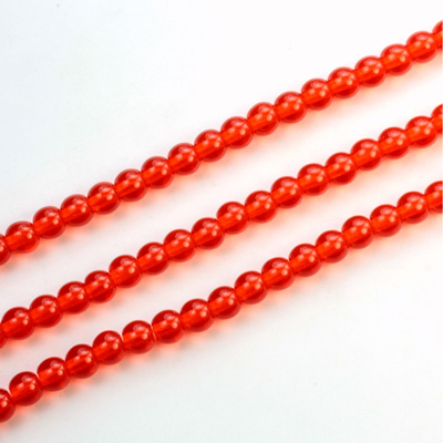 Czech Pressed Glass Bead - Smooth Round 04MM HYACINTH