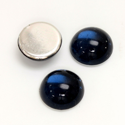 Plastic Flat Back Foiled Cabochon - Round 15MM MONTANA
