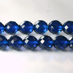 Czech Glass Fire Polish Bead - Round 10MM CAPRI BLUE