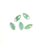 Cut Crystal Point Back Fancy Stone Foiled - Navette-Marquis 08x4MM OPAL GREEN