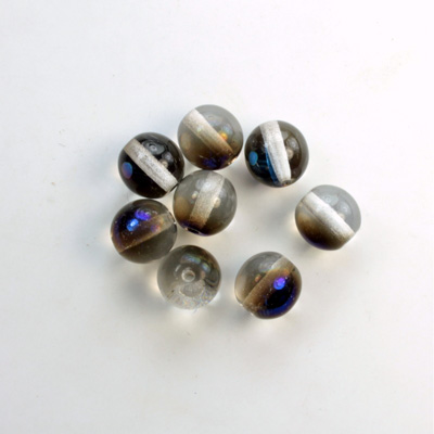 Czech Pressed Glass Bead - Smooth Round 08MM AZURO