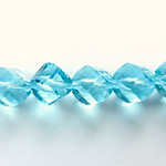 Indian Cut Crystal Bead - Helix Twisted 12MM AQUA