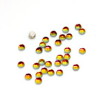 Glass Medium Dome Foiled Cabochon - Round 03MM Coated VULCANO