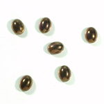 Glass Medium Dome Coated Cabochon - Oval 08x6MM LUSTER TAUPE