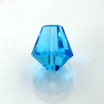 Chinese Cut Crystal Bead - Cone 08x7MM AQUA