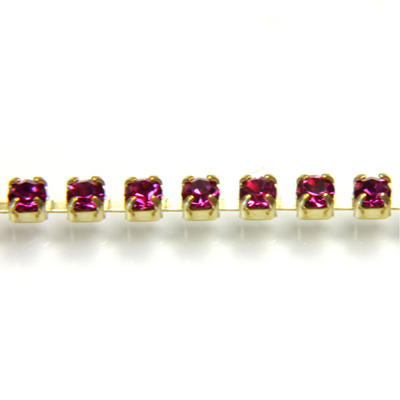 Preciosa Crystal Rhinestone Cup Chain - PP14 (SS6.5) FUCHSIA-RAW