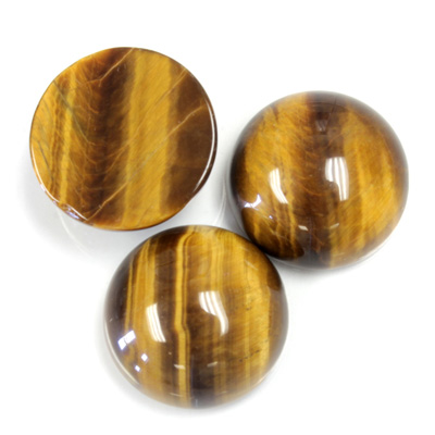 Gemstone Cabochon - Round 18MM TIGEREYE