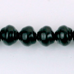 Czech Glass Pearl Bead - Snail Shell 10MM BLACK 70449