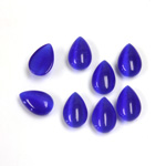 Fiber-Optic Cabochon - Pear 10x6MM CAT'S EYE ROYAL BLUE