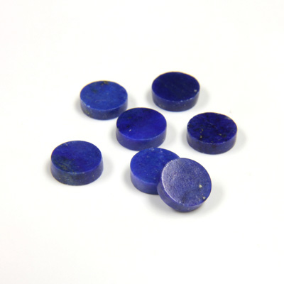 Gemstone Flat Back Flat Top Straight Side Stone - Round 07MM LAPIS LAZULI