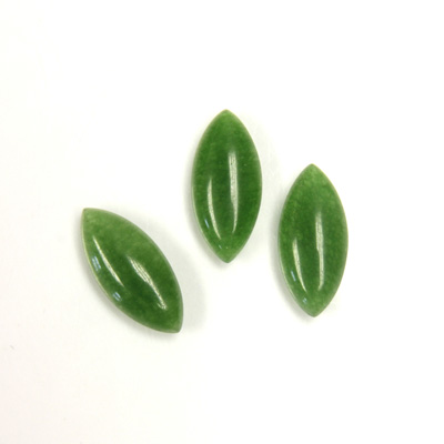 Gemstone Flat Back Cabochon - Navette 15x7MM QUARTZ DYED #23 TAIWAN JADE