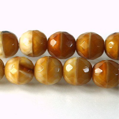 Czech Glass Fire Polish Bead - Round 12MM TIGEREYE HONEY