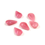 Glass Point Back Buff Top Stone Opaque Doublet - Pear 10x6MM PINK MOONSTONE