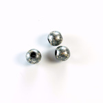 Plastic  Bead - Mixed Color Smooth Large hole  Round 08MM PYRITE