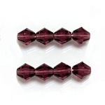 Czech Glass Fire Polished Bead - Bicone 08MM AMETHYST