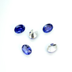 Plastic Point Back Foiled Stone - Oval 08x6MM SAPPHIRE