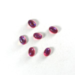 Glass Medium Dome Lampwork Cabochon - Oval 06x4MM MEXICAN OPAL (03560)