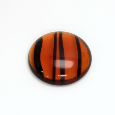 Glass Medium Dome Cabochon - Round 25MM TORTOISE