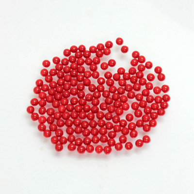 Glass No-Hole Ball - 02MM CHERRY RED