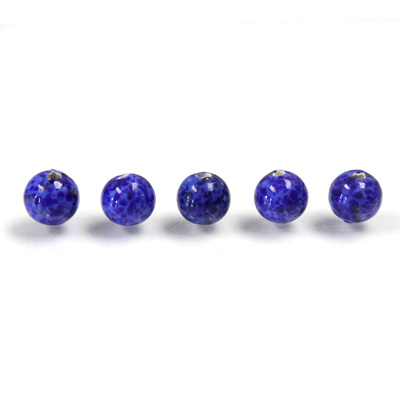 Czech Glass Lampwork Bead - Round 06MM LAPIS LAZULI