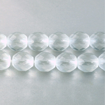 Czech Glass Fire Polish Bead - Round 10MM MATTE CRYSTAL