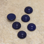 Glass Medium Dome Cabochon - Round 09MM LAPIS BLUE