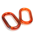 Italian Plastic Links - Mixed Color Smooth Oval Split Link 42x24MM TORTOISE