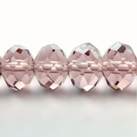 Chinese Cut Crystal Bead - Rondelle 09x12MM LT AMETHYST