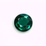 Glass Flat Back Rose Cut Fancy Foiled Stone - Round 15MM EMERALD