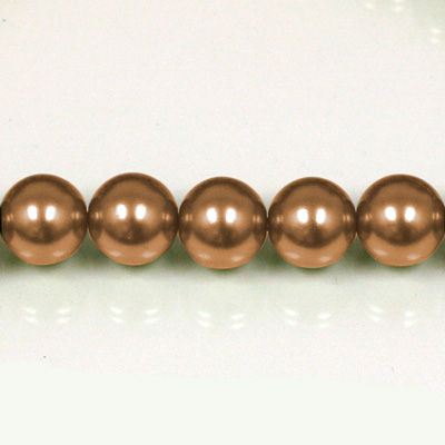 Czech Glass Pearl Bead - Round 03MM DK BROWN 70419