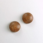 Plastic Flat Back Cabochon - Linen Quartz Color Round 14MM MATTE BROWN