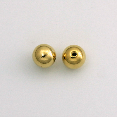 Metalized Plastic Smooth Bead - Round 08MM GOLD