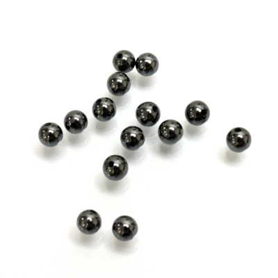 Gemstone 1-Hole Ball 04MM HEMATITE