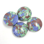 Synthetic Cabochon - Round 15MM Matrix SX11 GREEN-BLUE-BROWN