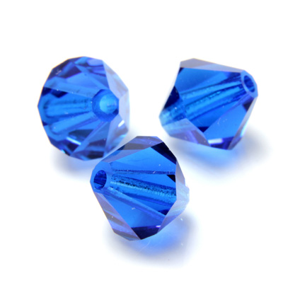 Preciosa Crystal Bead - Bicone 10MM CAPRI BLUE