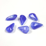 Glass Point Back Buff Top Stone Opaque Doublet - Pear 10x6MM BLUE MOONSTONE