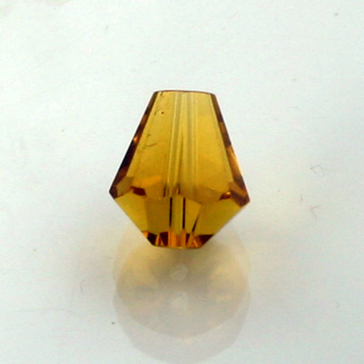 Chinese Cut Crystal Bead - Cone 10x9MM TOPAZ